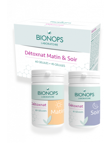 Bionops Detoxnat Morning and Evening - 60 + 45 capsules - Hepatic detoxification