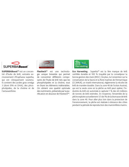 Huile de Krill brevetée Superba Boost - Flexitehc et Eco Harversting