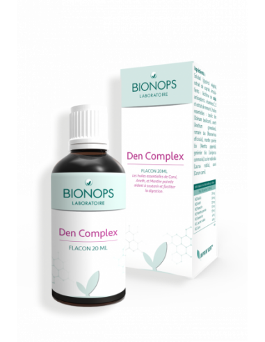 Bionops Den Complex 20 ml - 7 huiles essentielles - Remède naturel pour les problèmes de digestion