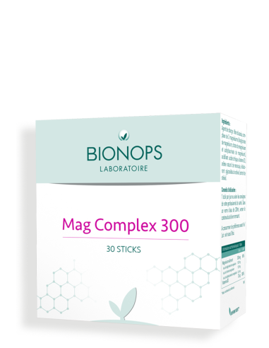 Bionops Max Complex 300 - 3 formes de magnésium - 300 mg par stick de poudre