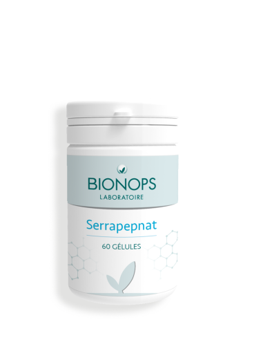 Bionops Serrapepnat 60 gélules - Complément alimentaire à base de serrapeptase - 120 000 UI