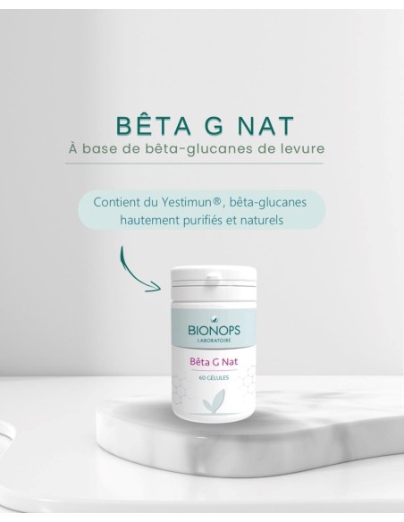 Bionops Bêta G Nat 60 gélules - Bêta Glucanes Yestimun - 2