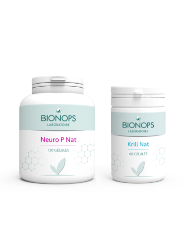 Bionops Pack Neuroprotect - Neuro P Nat + Krill - Aide à la mémoire et à la concentration