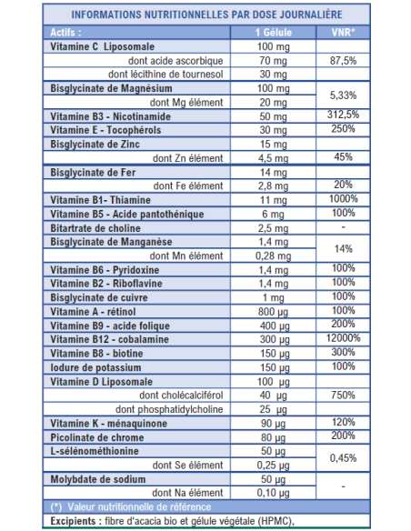 MULTINAT COMPLEX V.I.T.E 90 GELULES