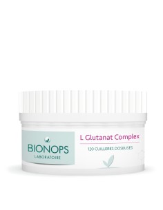 Bionops L Glutanat Complex - 1 mois de traitement - 3 g de glutamine par prise journalière (4 cuillères doseuse)